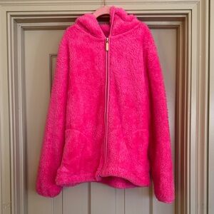Lilly Pulitzer Bright Pink Fleece Jacket GIRLS XL